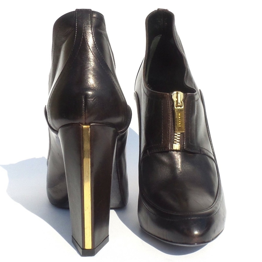 Women's Maiyet Ryder Zip Front Ankle Bootie with pony hair in front.